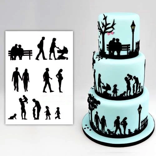 Famiglia con Uomo Donna e Bambino. Stampo Family Set Patchwork Cutter
