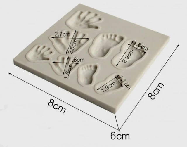 Piedi e Mani Bambino. Stampo in silicone