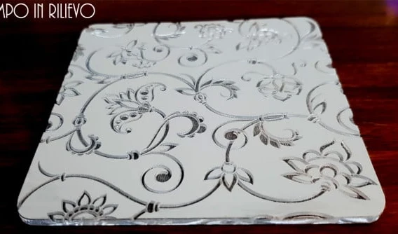 Decorazioni Floreali. Stampo in Rilievo di 10 x 10 cm F-P5