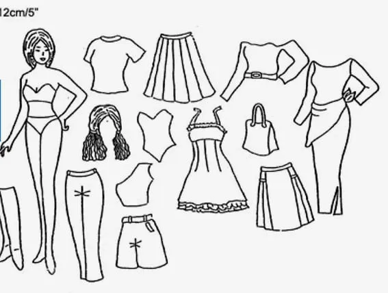 Vestiti e Lingerie Stampo Fashion. Set di 14 Stampi Patchwork Cutter