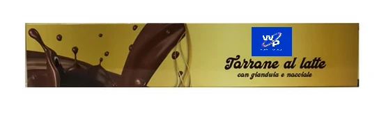Torrone al latte con gianduia e nocciole. By World Products Shop