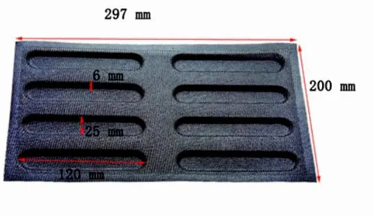 Stampo Microforato. Savoiardi. In silicone e fibra di vetro