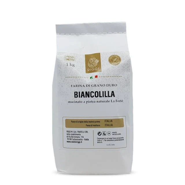 Biancolilla Farina di grano Antico duro macinata a Pietra. Per panificazione e prodotti da forno