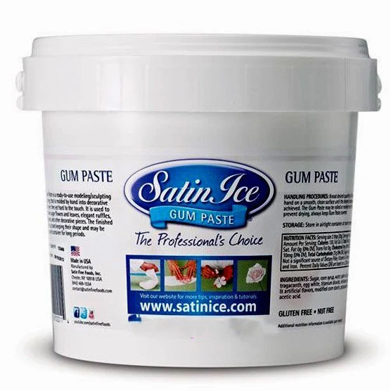 1 Kg. Gum Paste Bianca per Fiori. SATIN ICE. Kosher