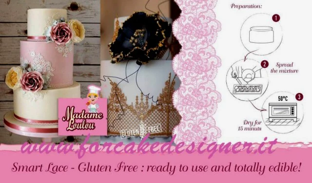 Smart Sweet Lace Bianca. Pasta per creare Pizzi e Merletti. Senza glutine
