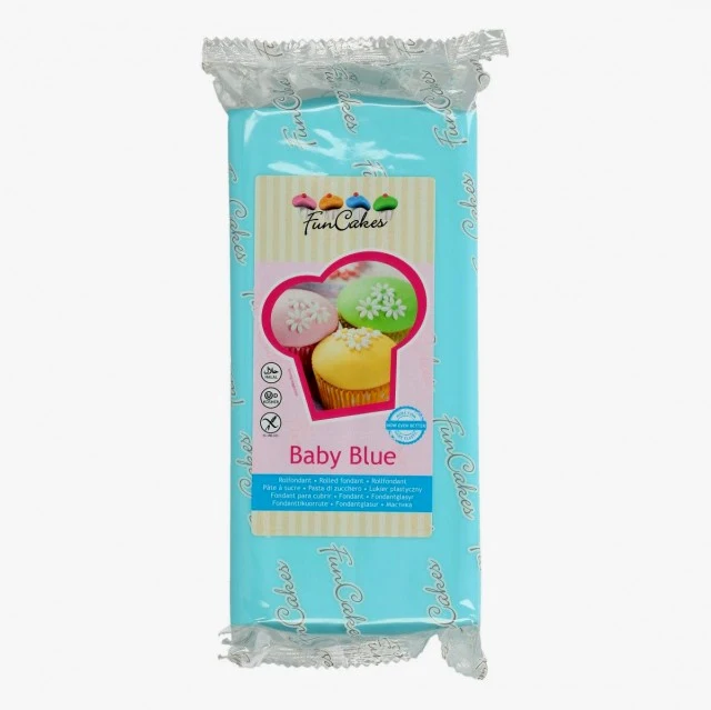 1 Kg celeste baby blue. Pasta di zucchero.sea blue. FunCakes
