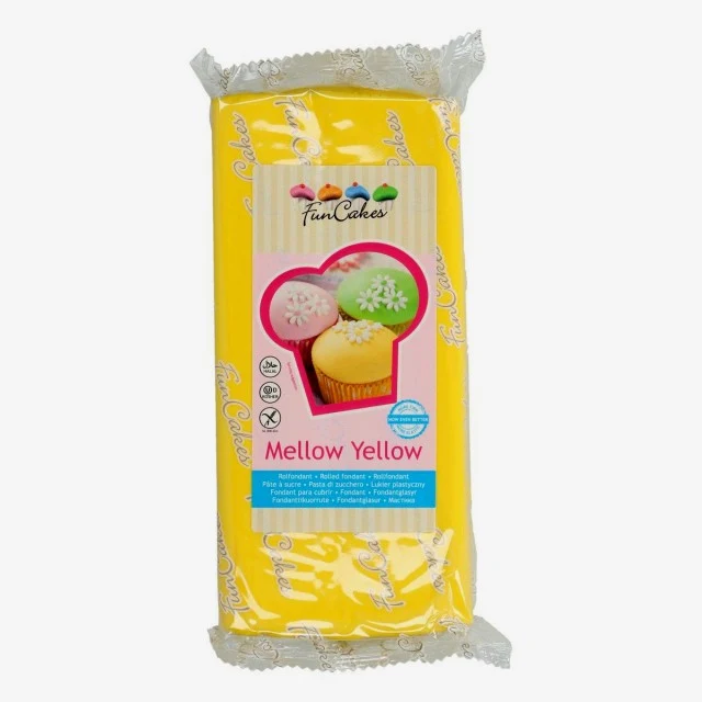 1 Kg giallo sole. Pasta di zucchero FunCakes mellow yellow