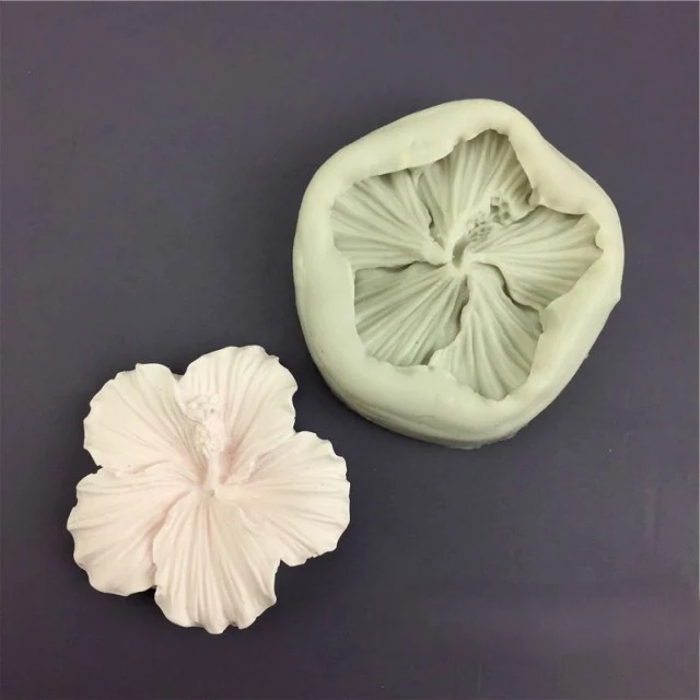 Ibisco di 4.5 cm. Stampo in silicone anche per Candele