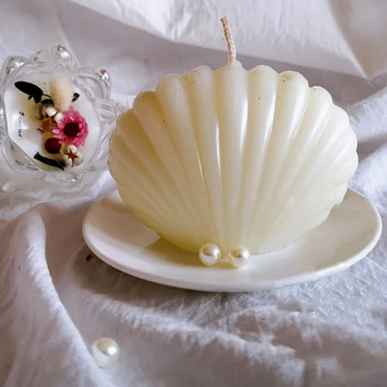Grande Conchiglia Stilizzata Geometrica di 14.4 cm. Stampo Mare anche per Candele