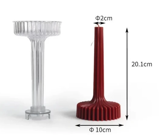 Set di 3 Vasi a Lampada lunghe 20-25 e 30 cm. Stampo in plastica anche per Candele