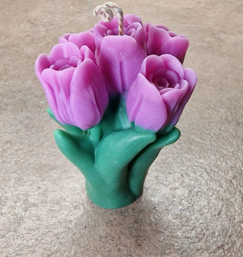 Bouquet Tulipani 1. Stampo in silicone anche per Candele.WORLD PRODUCTS SHOP
