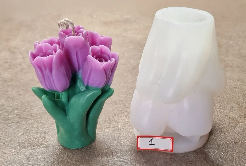 Bouquet Tulipani 1. Stampo in silicone anche per Candele.WORLD PRODUCTS SHOP