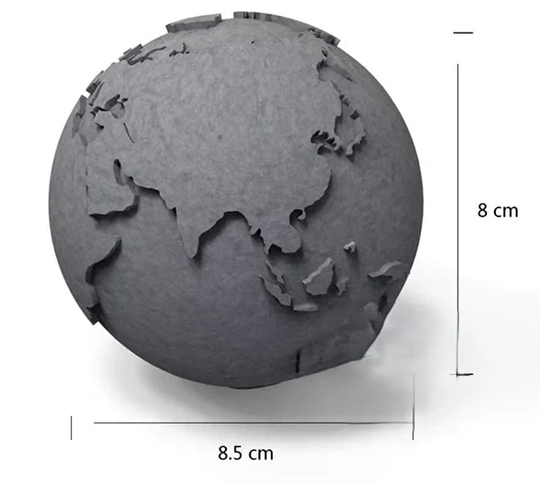 Globo Terra 3/D nello Spazio con tutti i continenti. Stampo in silicone anche per Candele