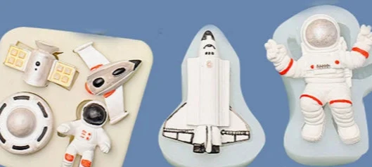 Astronauta Shuttle nello Spazio. Set di 3 Stampi in silicone
