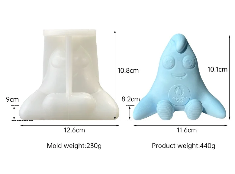 Phryge. Mascotte Olimpiadi Parigi Francia. Stampo in silicone