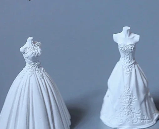Abito da Sposa moderno. Stampo in silicone anche per Candele