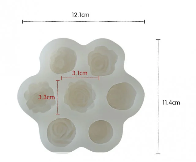 7 Fantastici Fiori. Stampo in silicone anche per Candele
