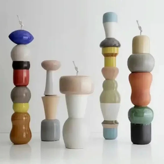 Colonna Geometrica di 15.2 cm. Stampo in silicone anche per Candele
