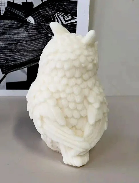 Gufo di 13.5 cm. Stampo in silicone anche per Candele