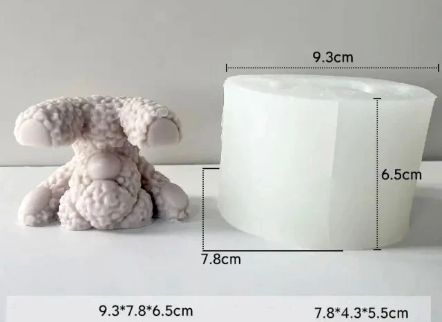 Orsetto capovolto a testa in giù di 7.8 cm. Stampo in silicone anche per Candele