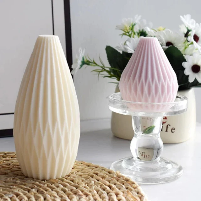 Set di 2 stampi a Pera Geometrica di 15 e 7.2 cm. Stampo in silicone anche per Candele