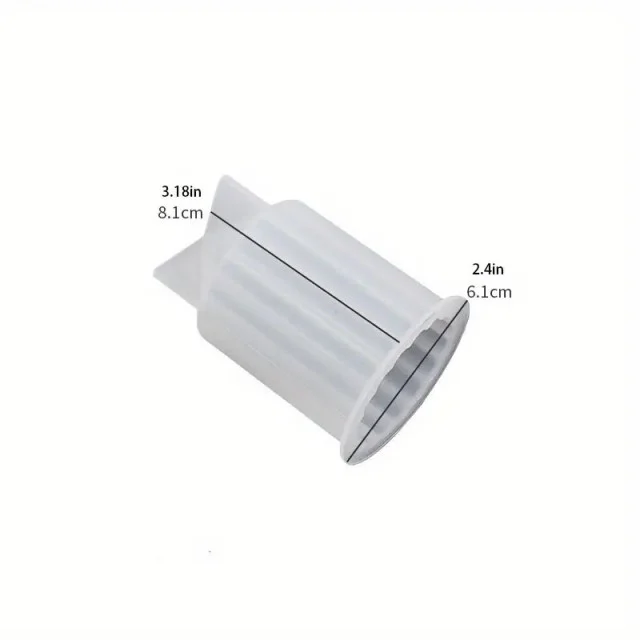 Set di 2 stampi Colonna Geometrica a Righe di 11.6 e 7.7 cm. Stampo in silicone anche per Candele