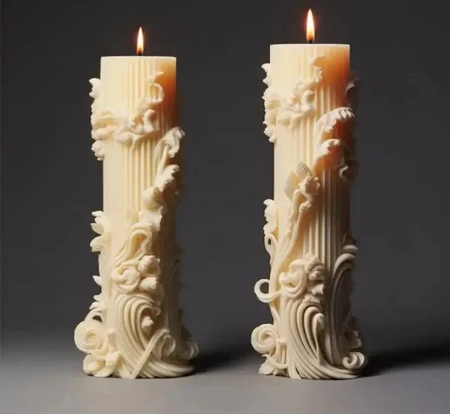 Nuova produzione!! Elegante stampo in silicone Candela di 11.1 cm. Lux 196