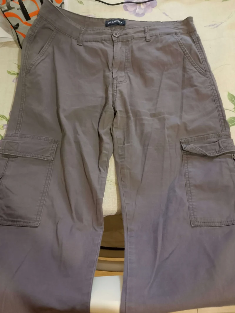 Pantalone Uomo. GRIGIO. ESTATE. Pantalone Elegante casual. Tasca America. Taglia 52/L