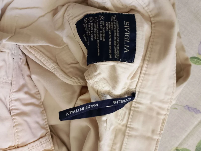 Pantaloni cotone Siviglia. beige Originali. NUOVI. Tg 52/54