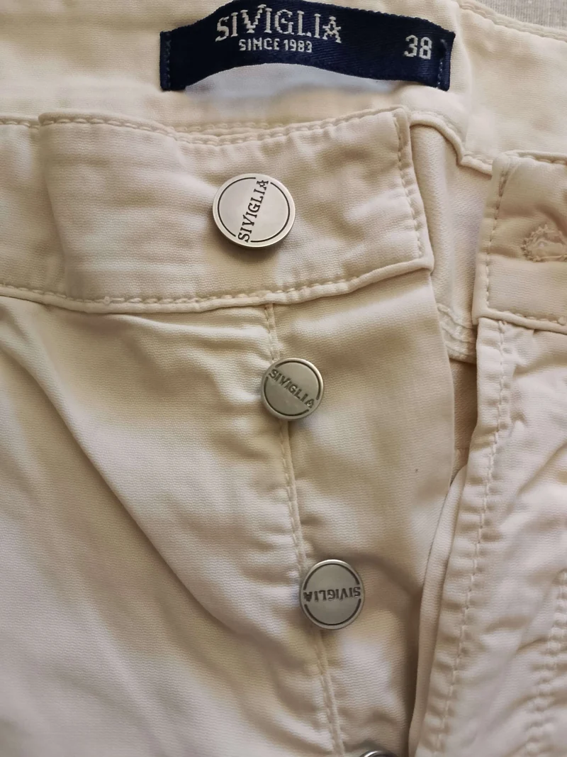 Pantaloni cotone Siviglia. beige Originali. NUOVI. Tg 52/54