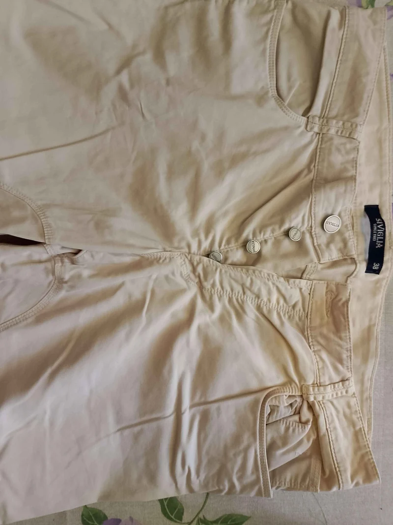 Pantaloni cotone Siviglia. beige Originali. NUOVI. Tg 52/54