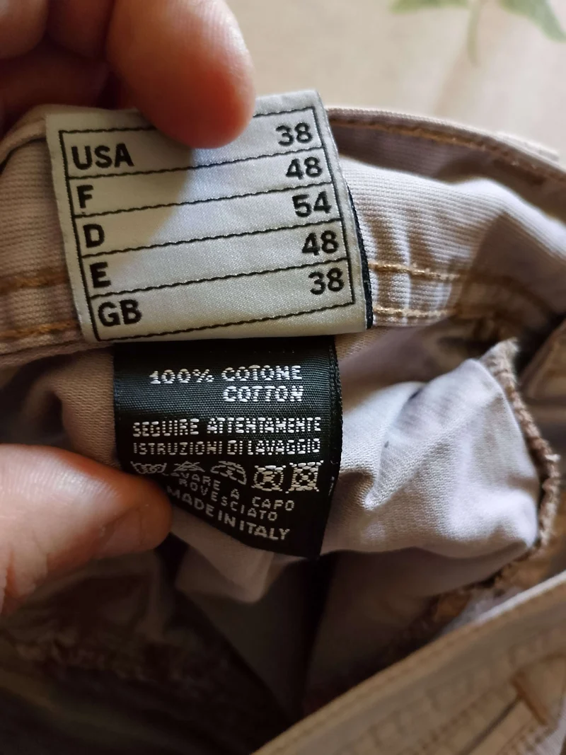 Pantalone Uomo.BEIGE. Pantaloni Eleganti. Tg54