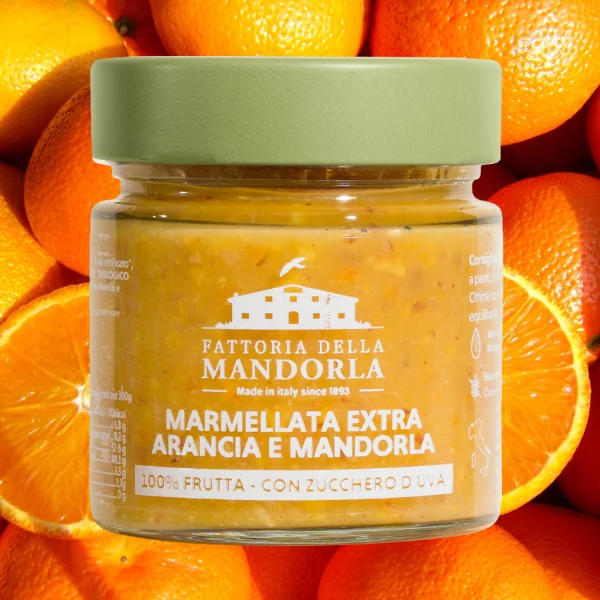 MARMELLATA EXTRA ARANCIA E MANDORLA 240g