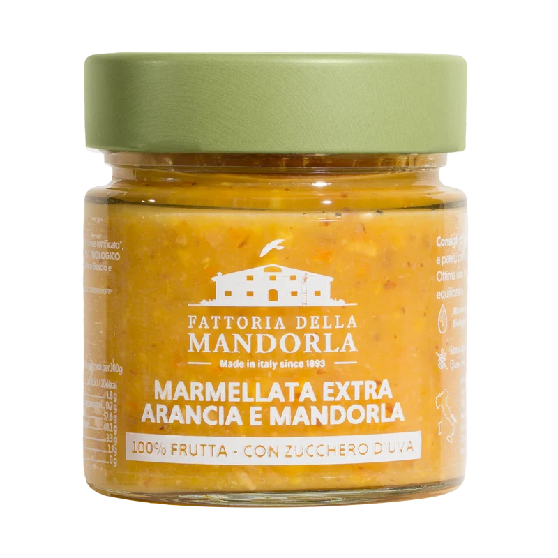 MARMELLATA EXTRA ARANCIA E MANDORLA 240g