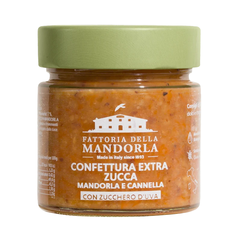 CONFETTURA ZUCCA, CANNELLA E MANDORLA BIO - 230g
