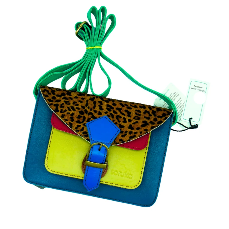 Borsa Leyna Animalier Blu
