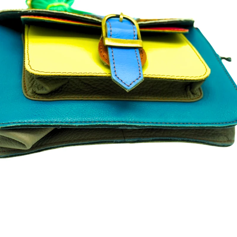 Borsa Leyna Animalier Blu