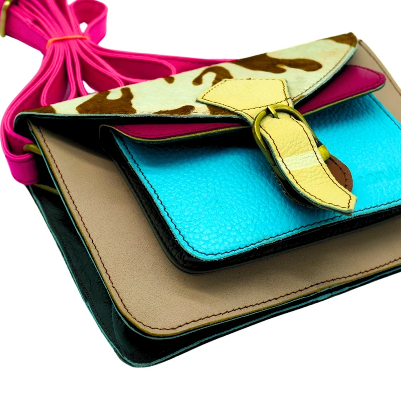 Borsa Leyna Animalier Rosa