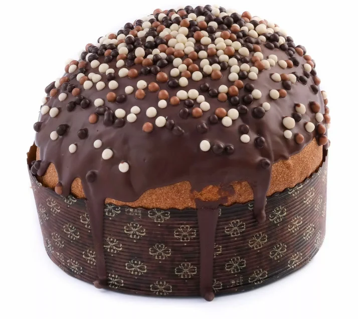 panettone artigianale con lievito madre farcito ai 3 cioccolati da 1 KG