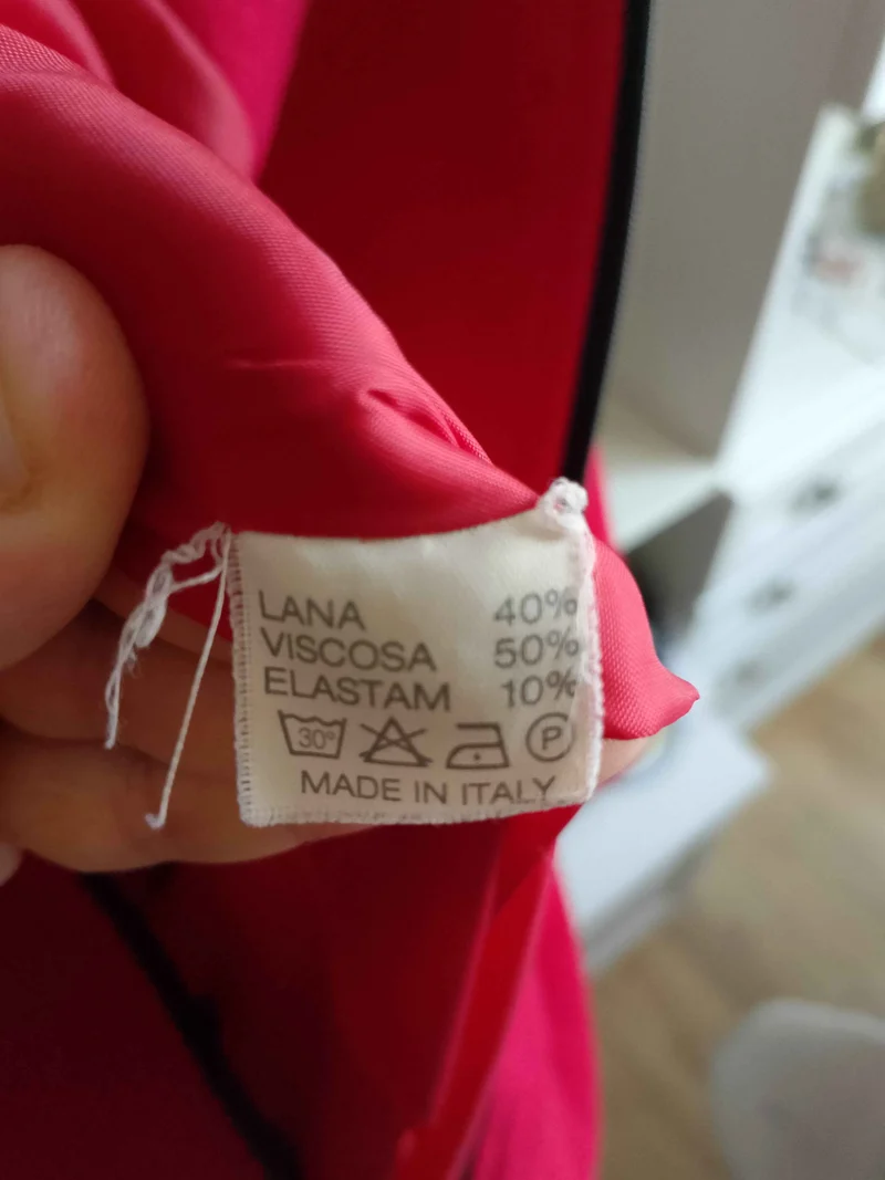 cappotto donna Rosso. Misto Lana-viscosa. Elegante. Taglia L
