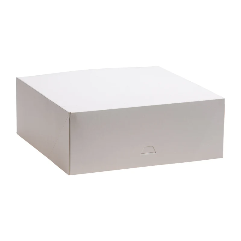 CAJA TARTA BLANCA CARTON 26X26X10 CM
