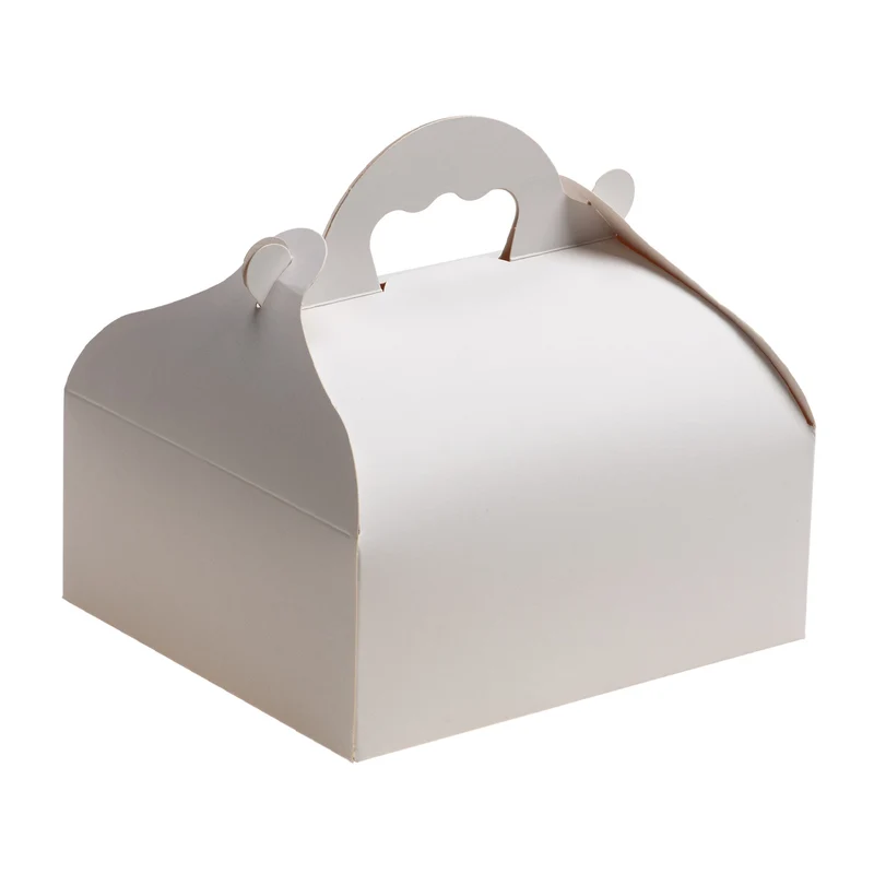 CAJA TARTA BLANCA CARTON CON ASA 17X15,5X7cm