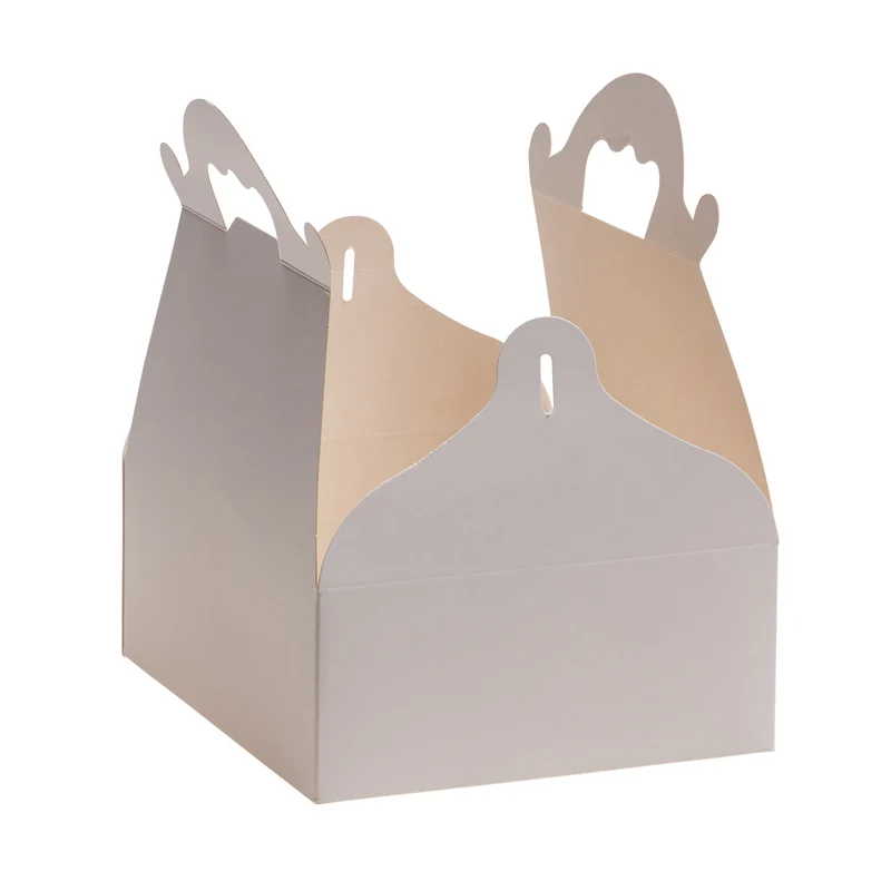 CAJA TARTA BLANCA CARTON CON ASA 17X15,5X7cm