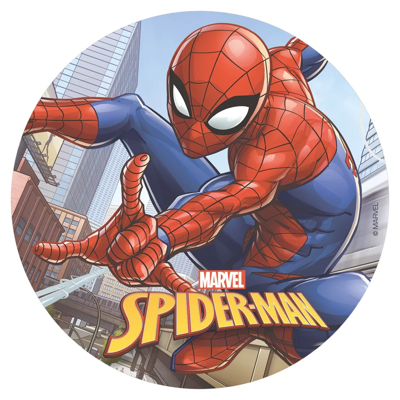 6 DISCOS OBLEA EN FOIL PARA TARTAS SPIDERMAN 20 CM