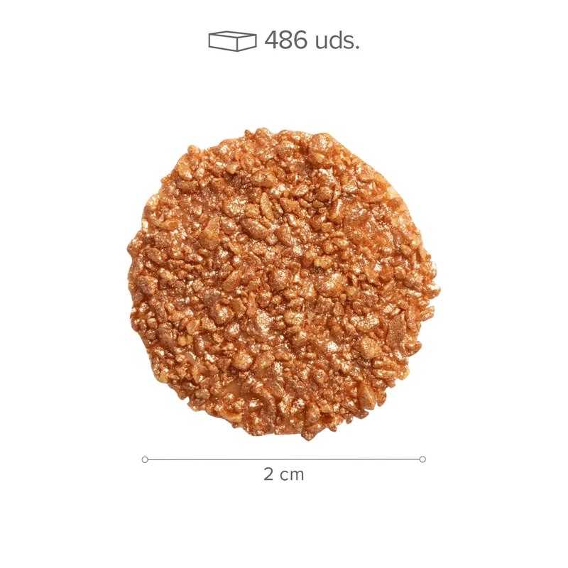 DECORACION CHOCO BLANCO CRUMBLE BRONCE 486 UNIDADES
