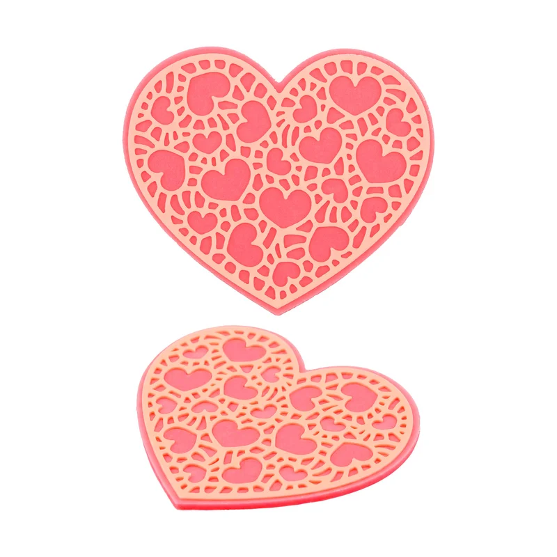 DECORACION CHOCO BLANCO CORAZON ROSA, DETALLES BLANCOS 96UDS