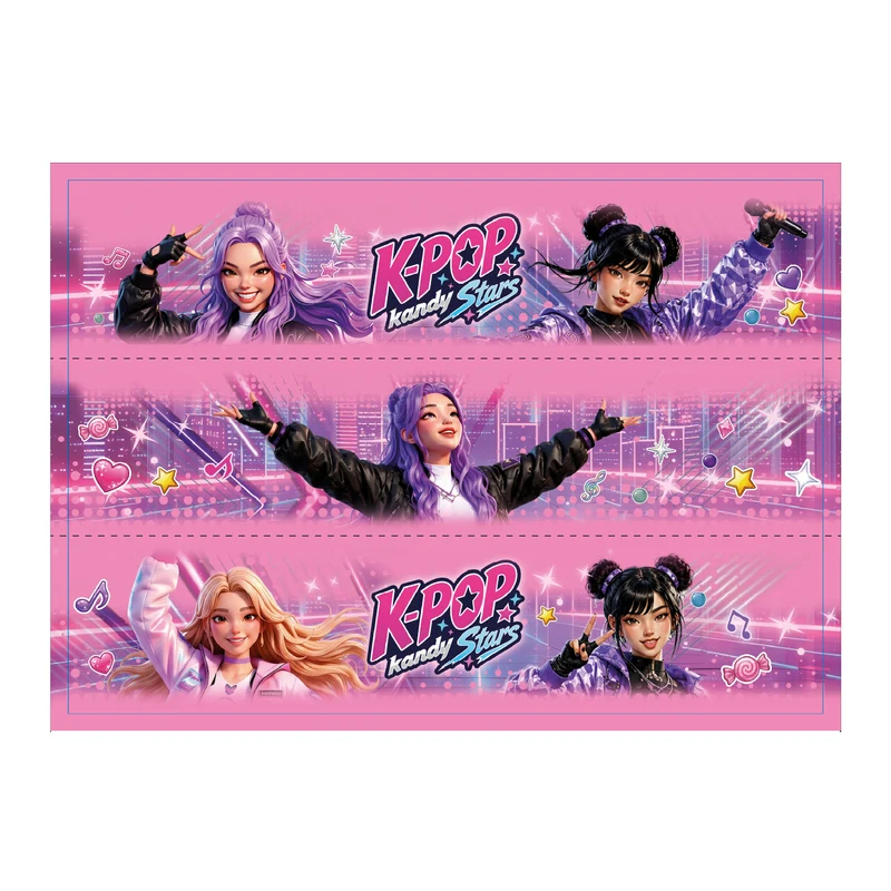 RIBBONS LAMINA COMESTIBLE KPOP KANDY STARS A5 14,8X21CM