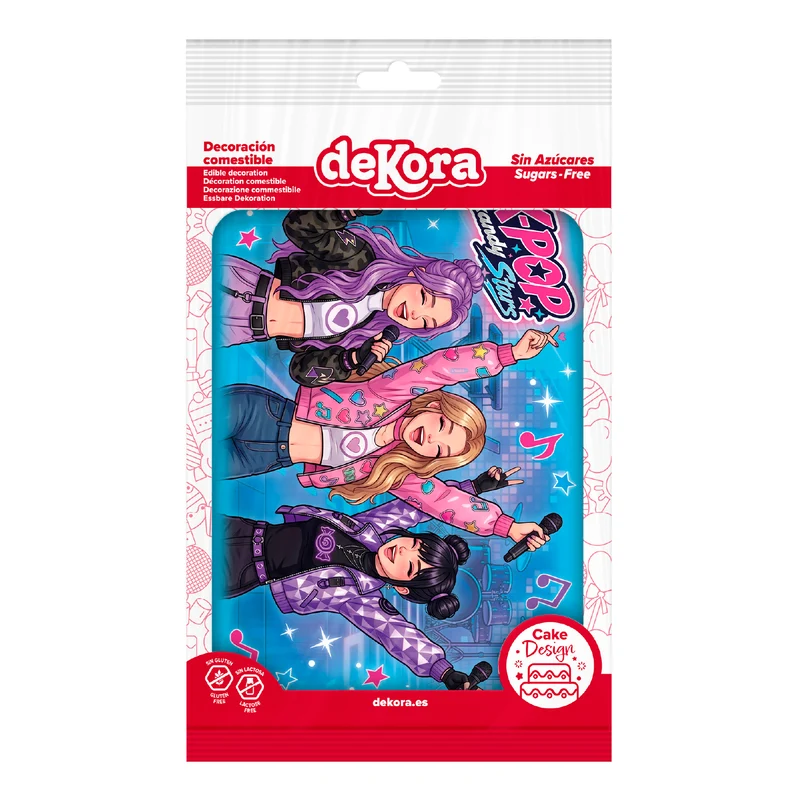 LAMINA COMESTIBLE TARTA KPOP KANDY STARS 14,8X21CM A5