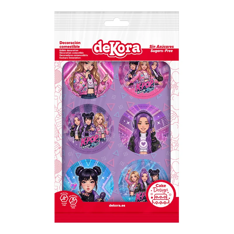 MIX DISCOS COMESTIBLES KPOP KANDY STARS ZERO 6U Ø 5,8CM