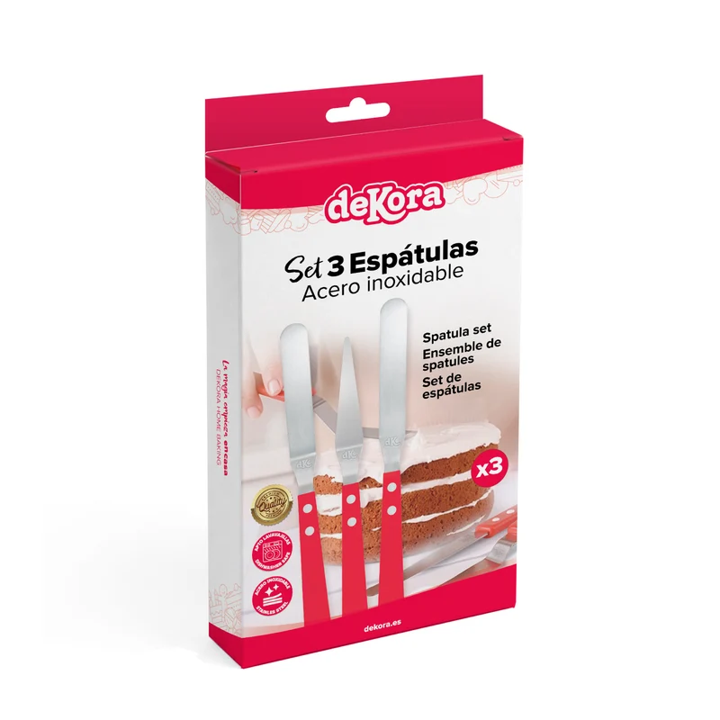 PACK 3 ESPÁTULAS ACERO INOXIDABLE HOME BAKING